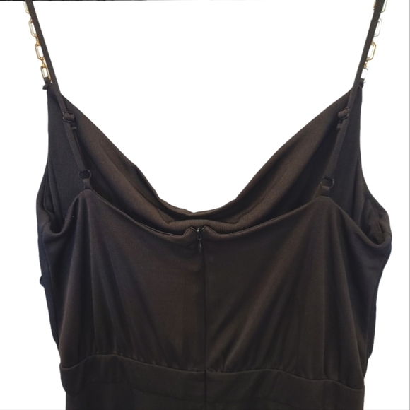 NWT Jason Wu Cowl Neck Jumpsuit Black with crystal Embellishments Large - Picture 5 of 10